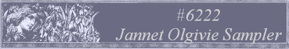 #6222
 Jannet Olgivie Sampler 