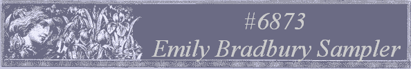 #6873
 Emily Bradbury Sampler 