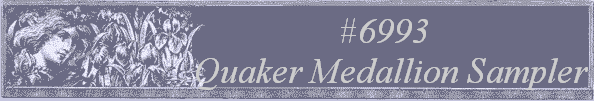 #6993 
Quaker Medallion Sampler